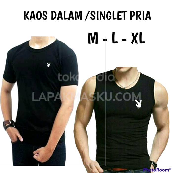 Kaos Dalam Baju Kaos Dalam Pria Kaos Oblong Singlet Pria Dewasa Kaos Playboy