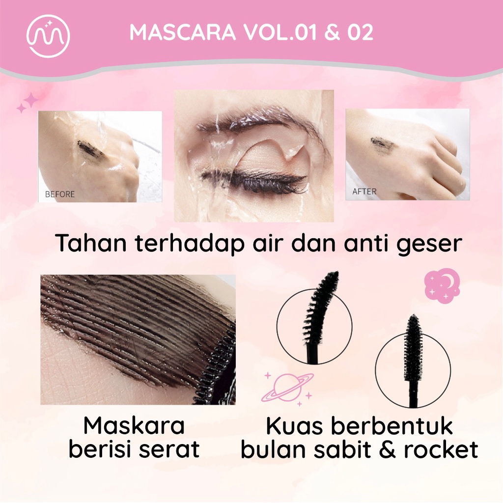 MINIPINK Maskara Day &amp; Night Waterproof Longlasting Mascara MP007