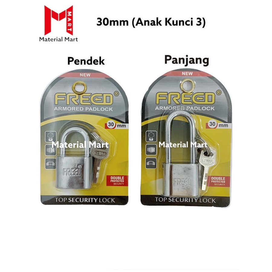 Gembok Rumah 30MM Panjang | Padlock Pintu 40 MM Pendek | 50 MM | 60 MM | Material Mart