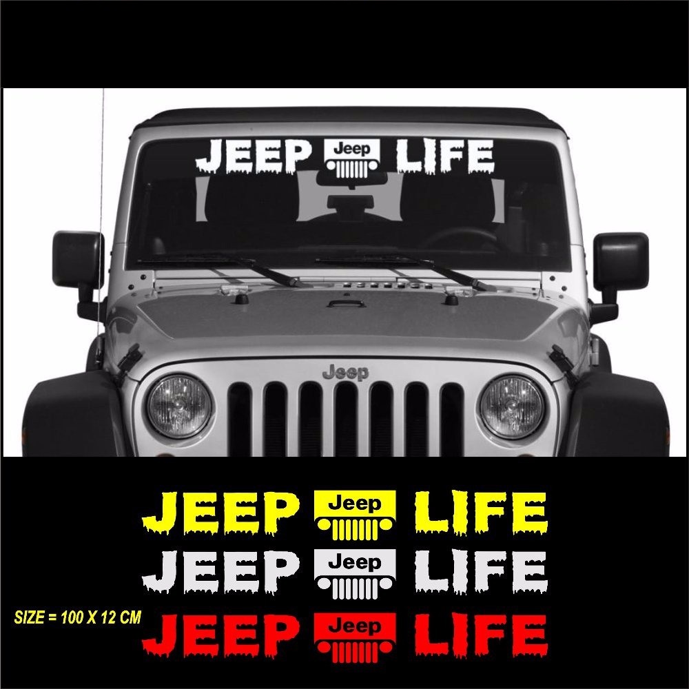 iko stiker STIKER KACA MOBIL JEEP LIFE KATANA FEROZA ESCUDO KACA BELAKANG KACA DEPAN TERLARIS univer