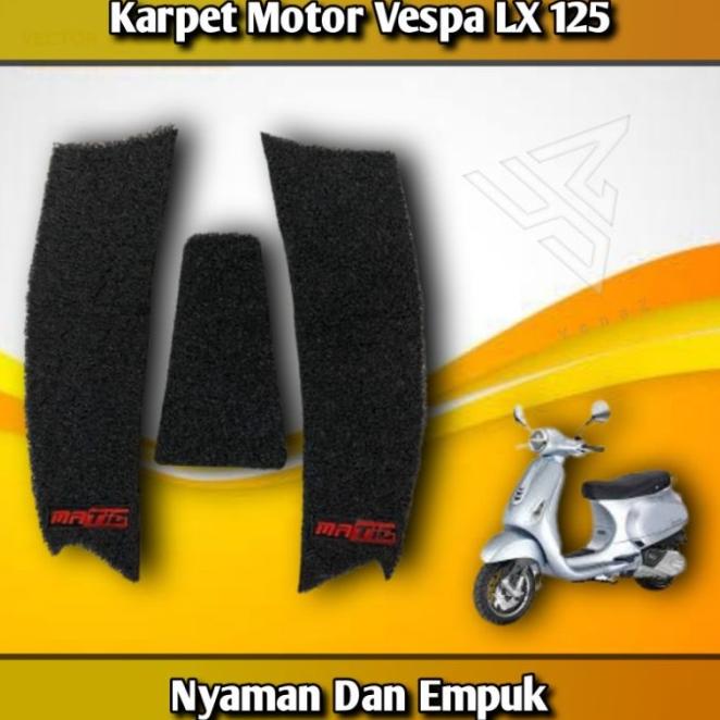 KARPET MOTOR VESPA LX 125/PIJAKAN KAKI MOTOR VESPA LX 125 BAHAN KARPET