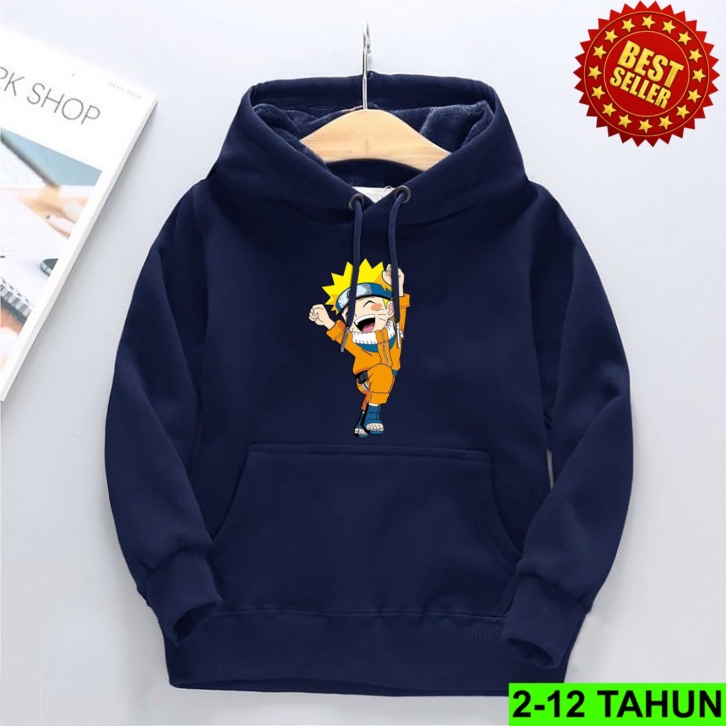 NARUTO HORRE Jumper Hoodie Anak II Jaket Hoodie Anak ANIME II Sweater Hoodie Kids Size M - XL ( Laki Laki &amp; Peremepuan )