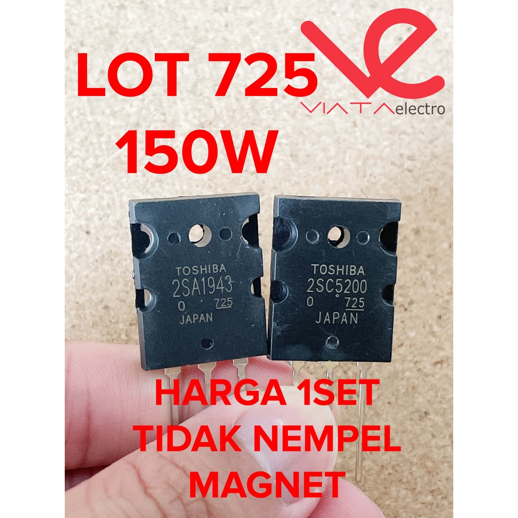 TRANSISTOR A1943 C5200 LOT 725/925 150W (1SET) TOSHIBA 2SA1943 2SC5200 A 1943 C 5200