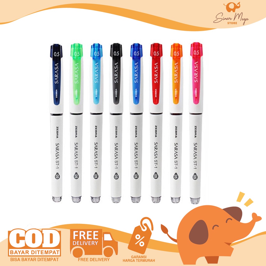 

Zebra Sarasa ST-1 ST1 Gel Ink Pen Rollerball 0.5mm (Dijual satuan)