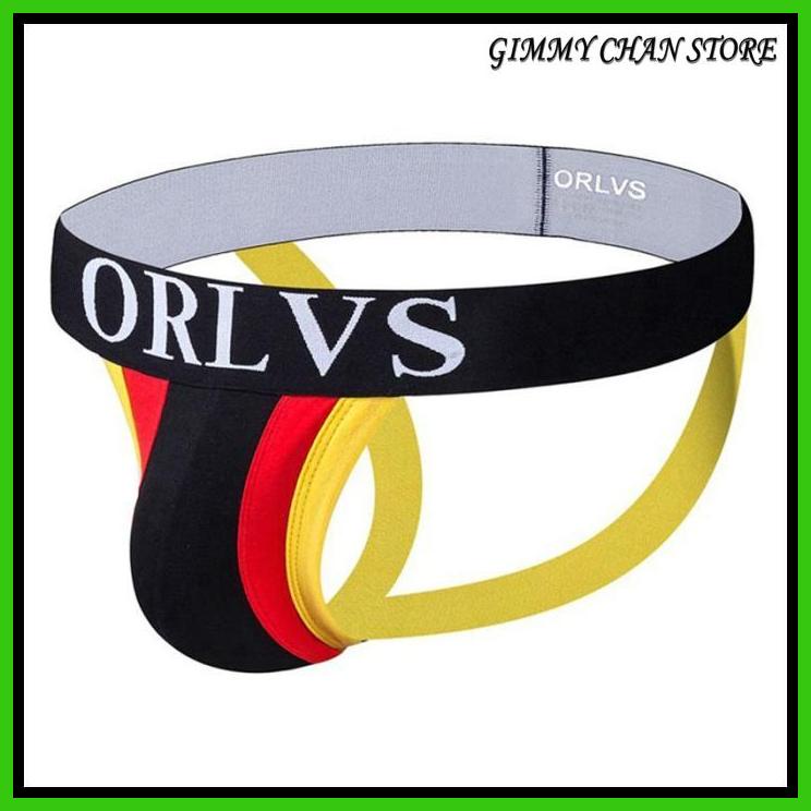 TERBAIK JOCKSTRAP PRIA ORLVS MEN JOCKSTRAP PRIA CELANA DALAM OLAHRAGA PRIA - BLACK OR14K
