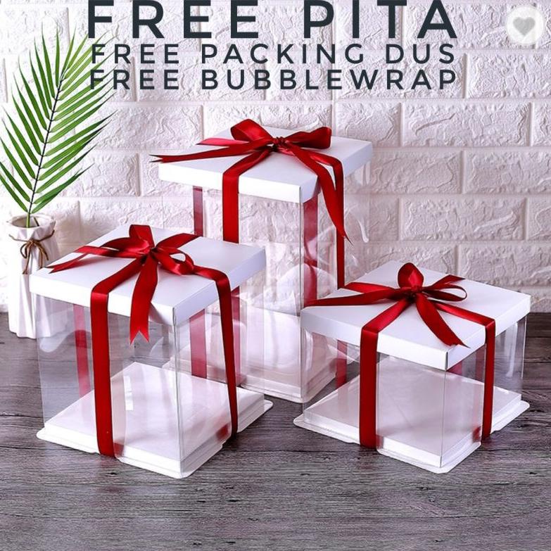 

Kirim Sekarang!! Cake Box Mika Dus Kue Kotak Kue Transparant 30x30 cm 4 Warna 90qj7