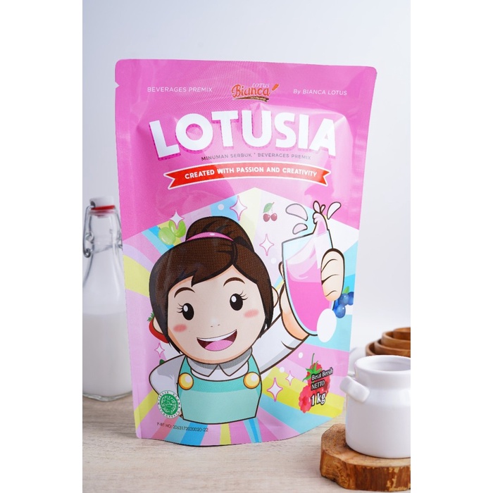 LOTUSIA Minuman Serbuk Berbagai Rasa / Beverage Premix / Powder Drink