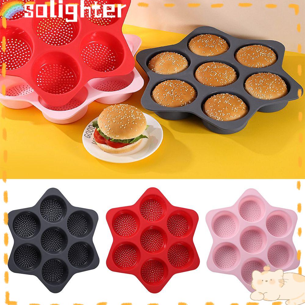 Solighter 7rongga Alat Baking Pan Mudah Dilepaskan Silikon