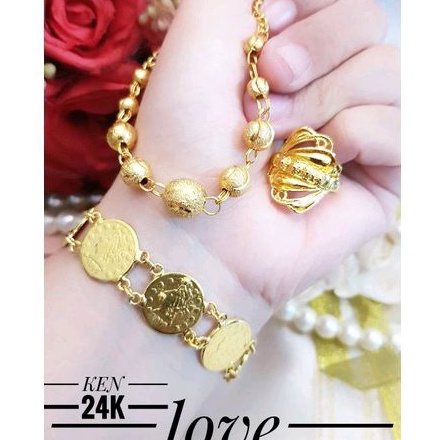 Gelang Koin Free Cincin Xuping Gold Lapis Emas 24k 2001c