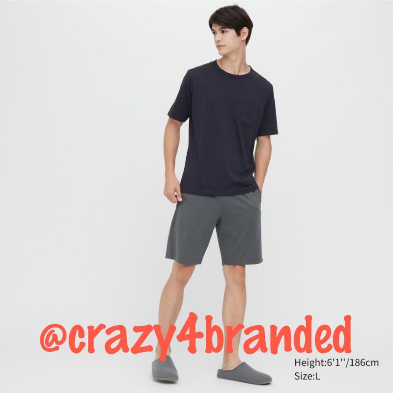 Uniqlo Airsm Cotton Short Sleeve Set (Tshirt & Shorts)