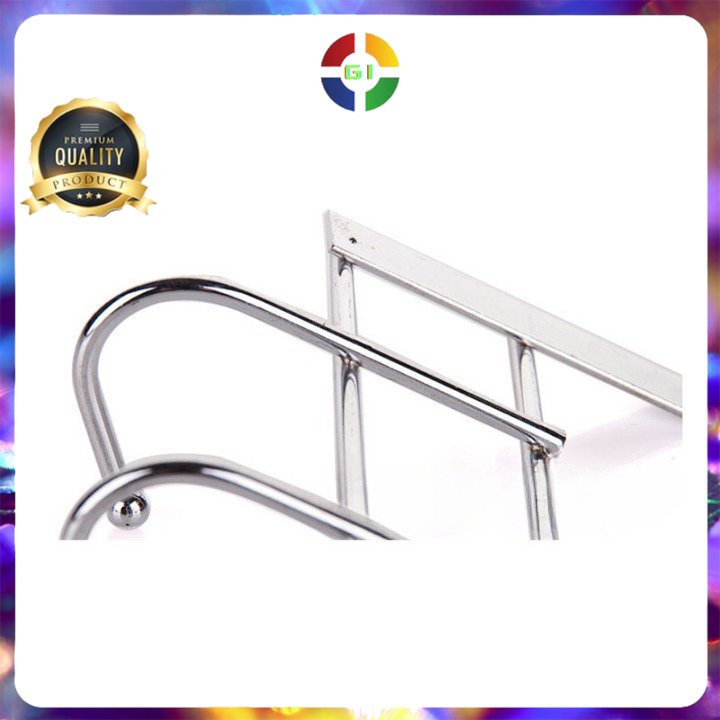 Gantungan Organizer Rak Dapur 5 Hook Silver COD