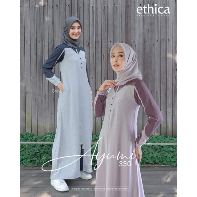 Ayumi 330 gamis ethica terbaru 2023 gamis simpel