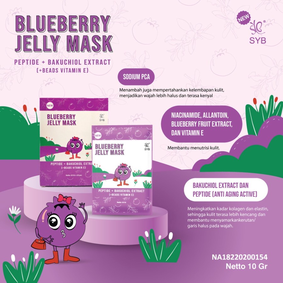 [PER PCS] SYB Jelly Mask Face Mask Masker Wajah -10gr