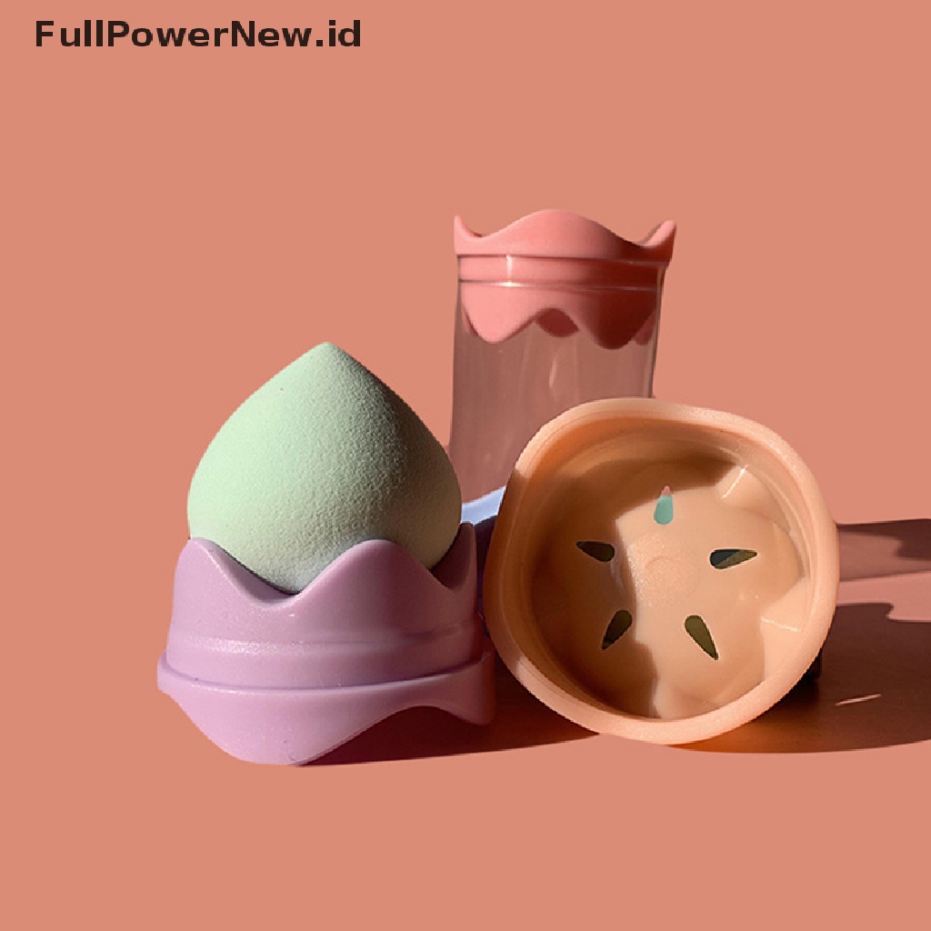 Power Foundation Makeup Sponge Set Holder Kotak Penyimpanan Aksesoris Makeup Tools ID