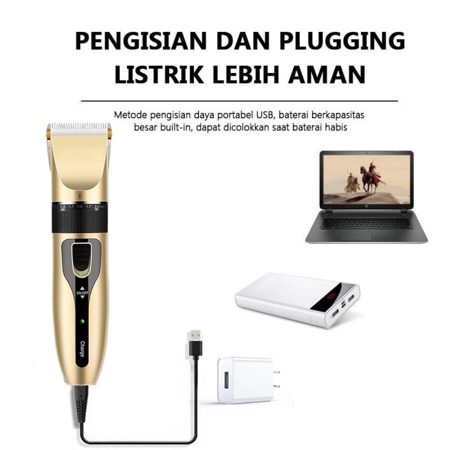 K-ONE Alat Cukur Rambut Elektrik / Hair Clipper / Alat Potong Rambut / Cliper Rambut Cordless Professional pemotong rambut Original