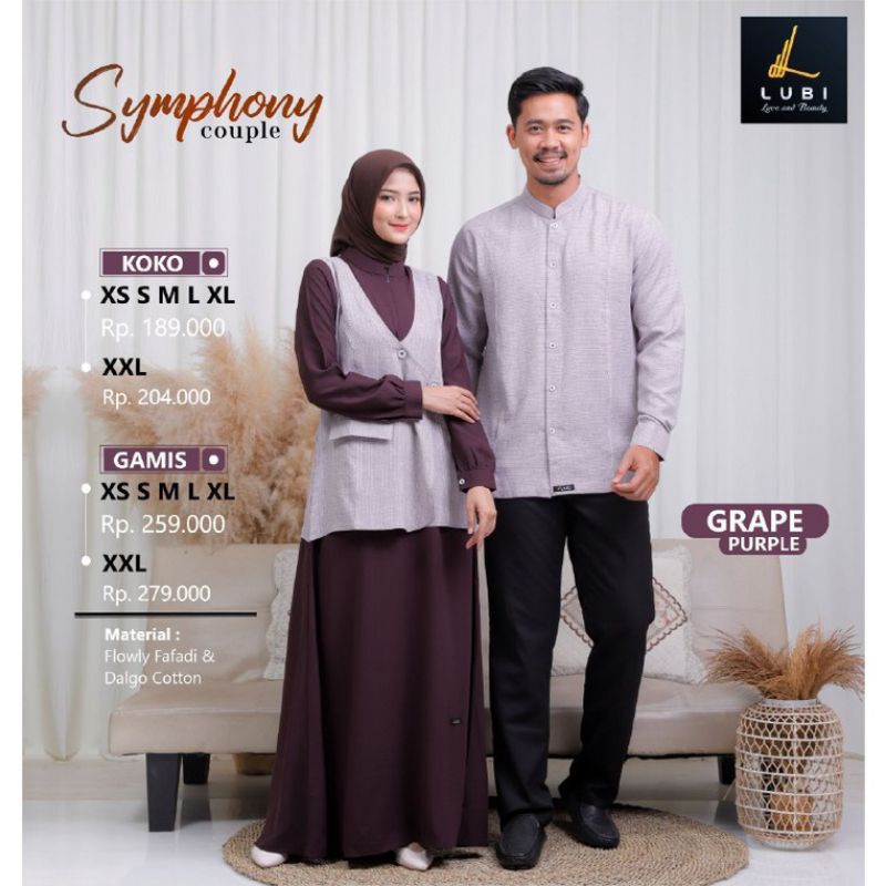 Baju cauple pasangan symphony by lubi/sarimbit cauple symphony lubi