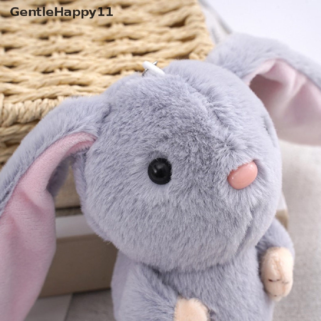 Gentlehappy Liontin Boneka Kelinci Bertelinga Panjang Lucu little white rabbit plush gift Boneka Tas Gantungan Kunci Liontin Hadiah Anak Tidur Boneka id