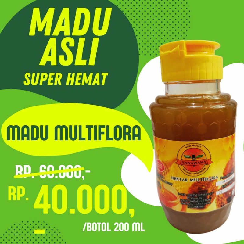 

Madu Murni Hanawana Nektar Multiflora 200mL