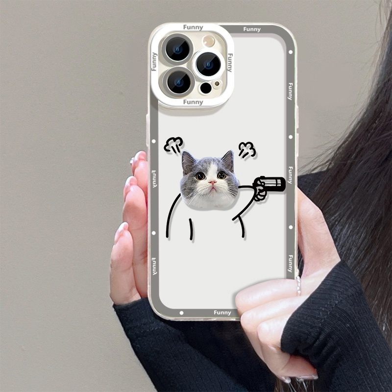 IPHONE Cute Soft Pet Case Kompatibel Untuk Iphone13 14 11 12 Pro Max 11 XS XR X8 7 6S Plus Casing Ponsel Mini Transparan TPU Silikon Shockproof Clear Cover