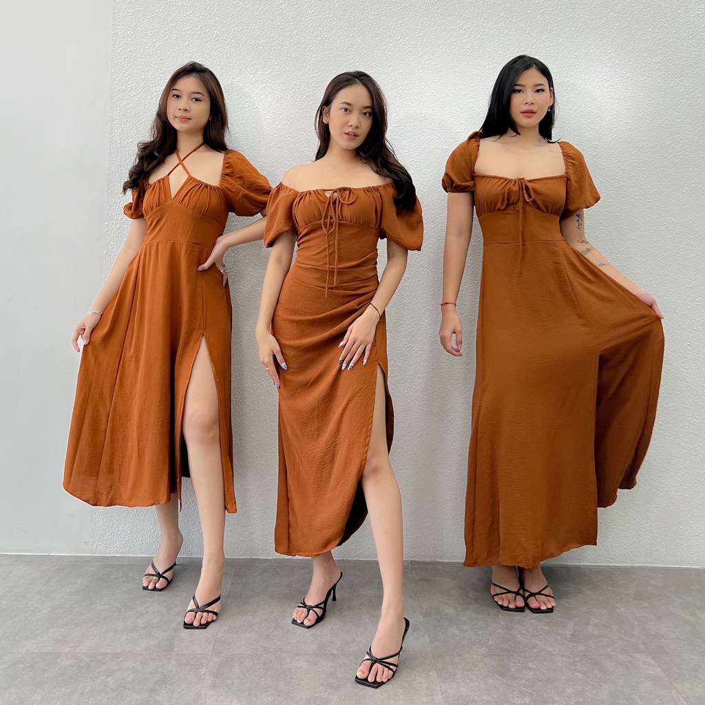 RIMMA DRESS / Midi Dress / Slit Dress / Long Dress / Dress AirFlow