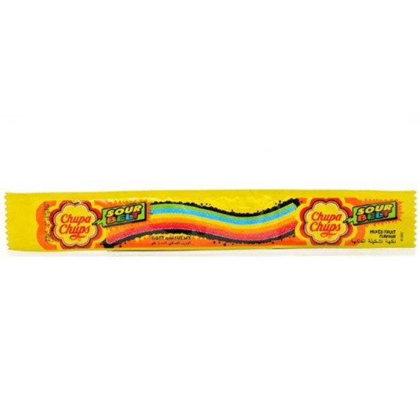 

Chupa Chups Sour Belt Permen Jeli Mixed Fruit 8 gr