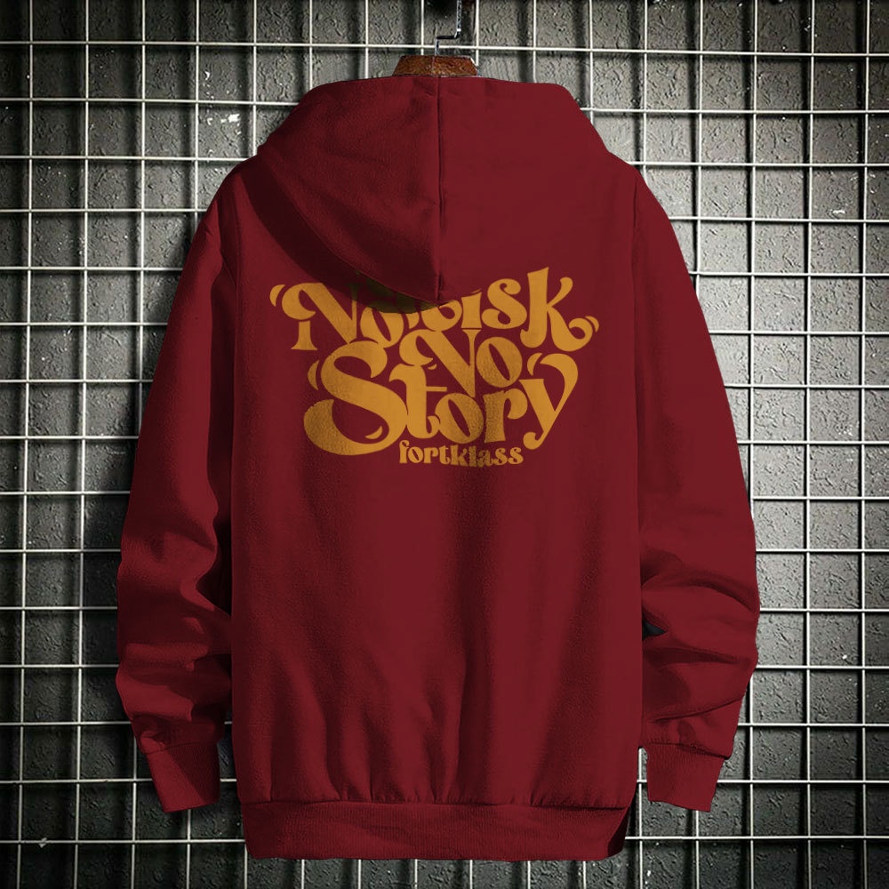 HIPNOP Risk Outerwear Unisex Zipper Sablon Pria Premium Jaket Pria Jumper Hoodie