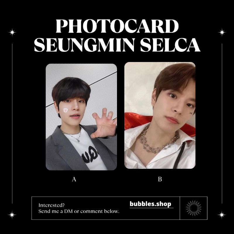 PHOTOCARD UNOFFICIAL SEUNGMIN STRAYKIDS SELCA