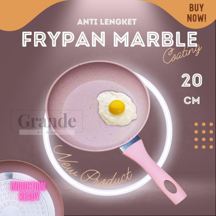 Marble Series Frypan 20cm pengorengan teflon anti lengket INDUKSI ok