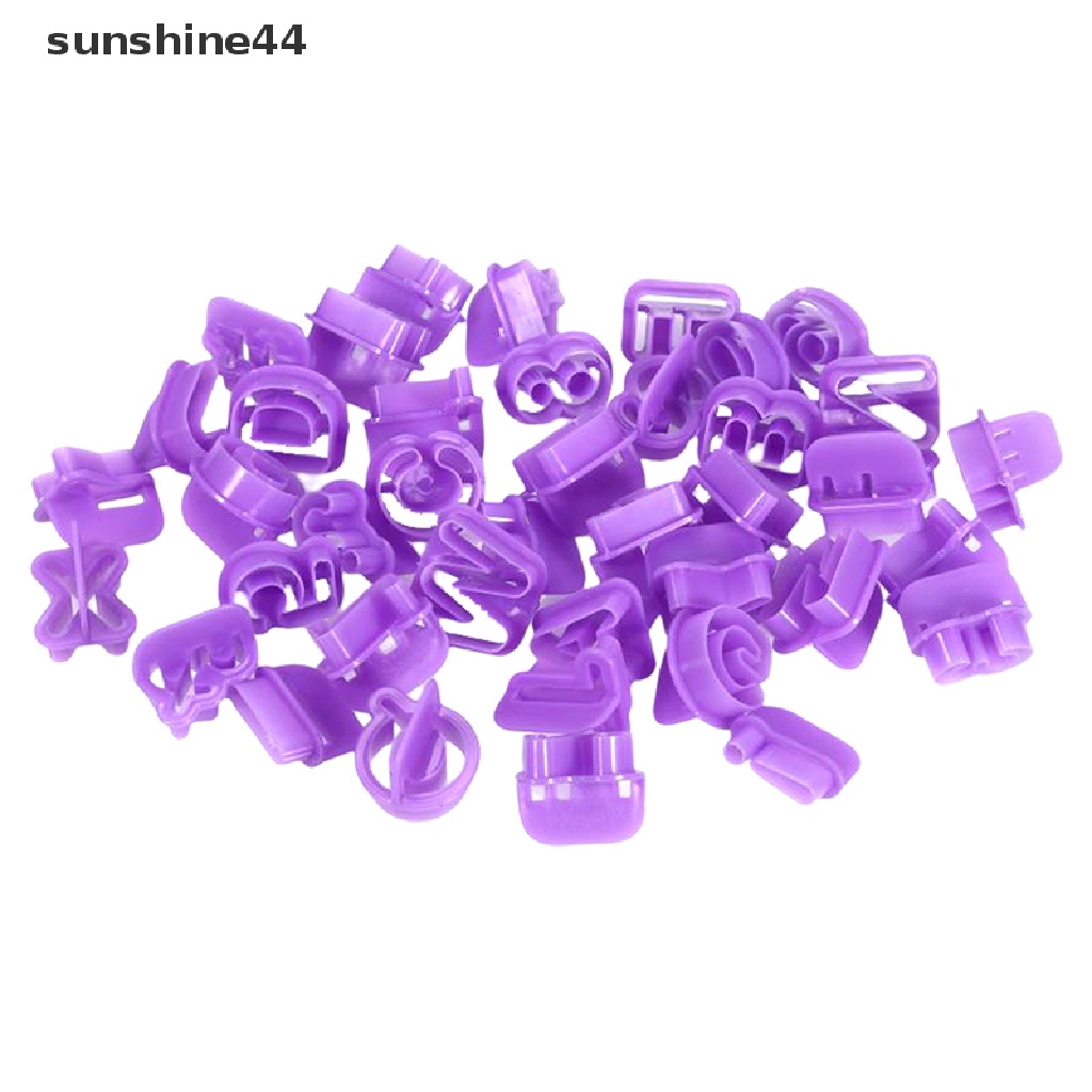 Sunshine DIY Alphabet Mold 40pcs/set Cetakan Biskuit Kue Fondant Huruf Angka Plastik.