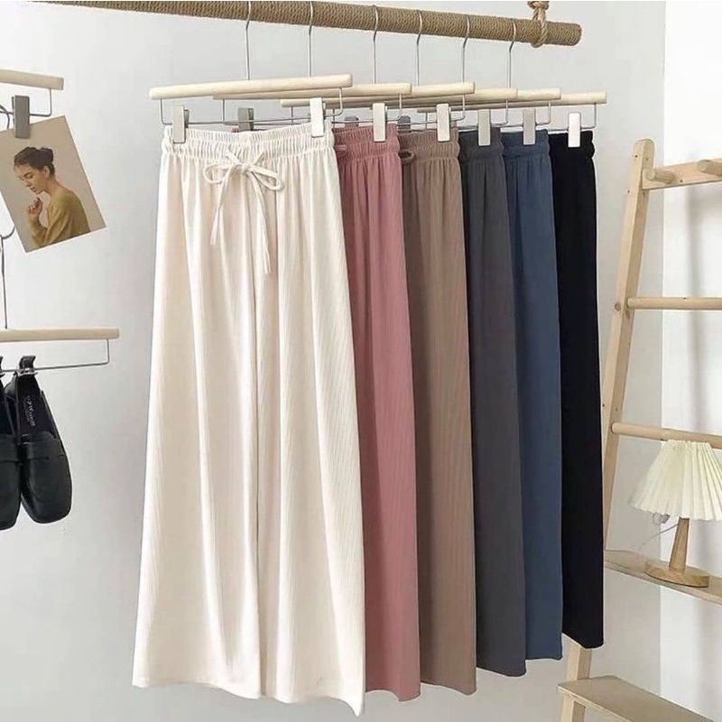 TIARA PANTS KULOT RAJUT TEBAL / KULOT RAJUT WANITA (COD)