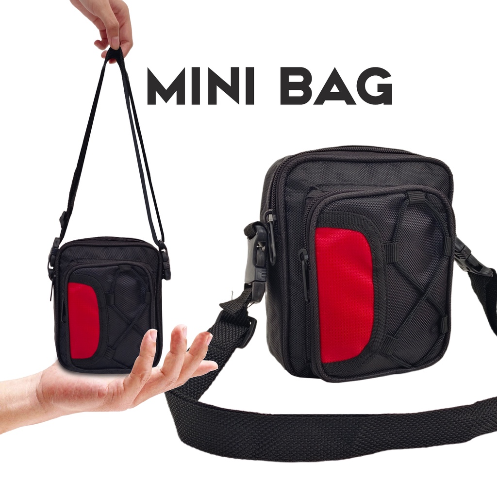 Tas HP Pria Pinggang Mini 6 inch Tas Selempang Kecil Laki laki