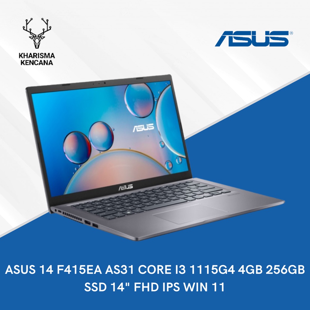 ASUS 14 F415EA AS31 CORE I3 1115G4 4GB 256GB SSD 14" FHD IPS WIN 11