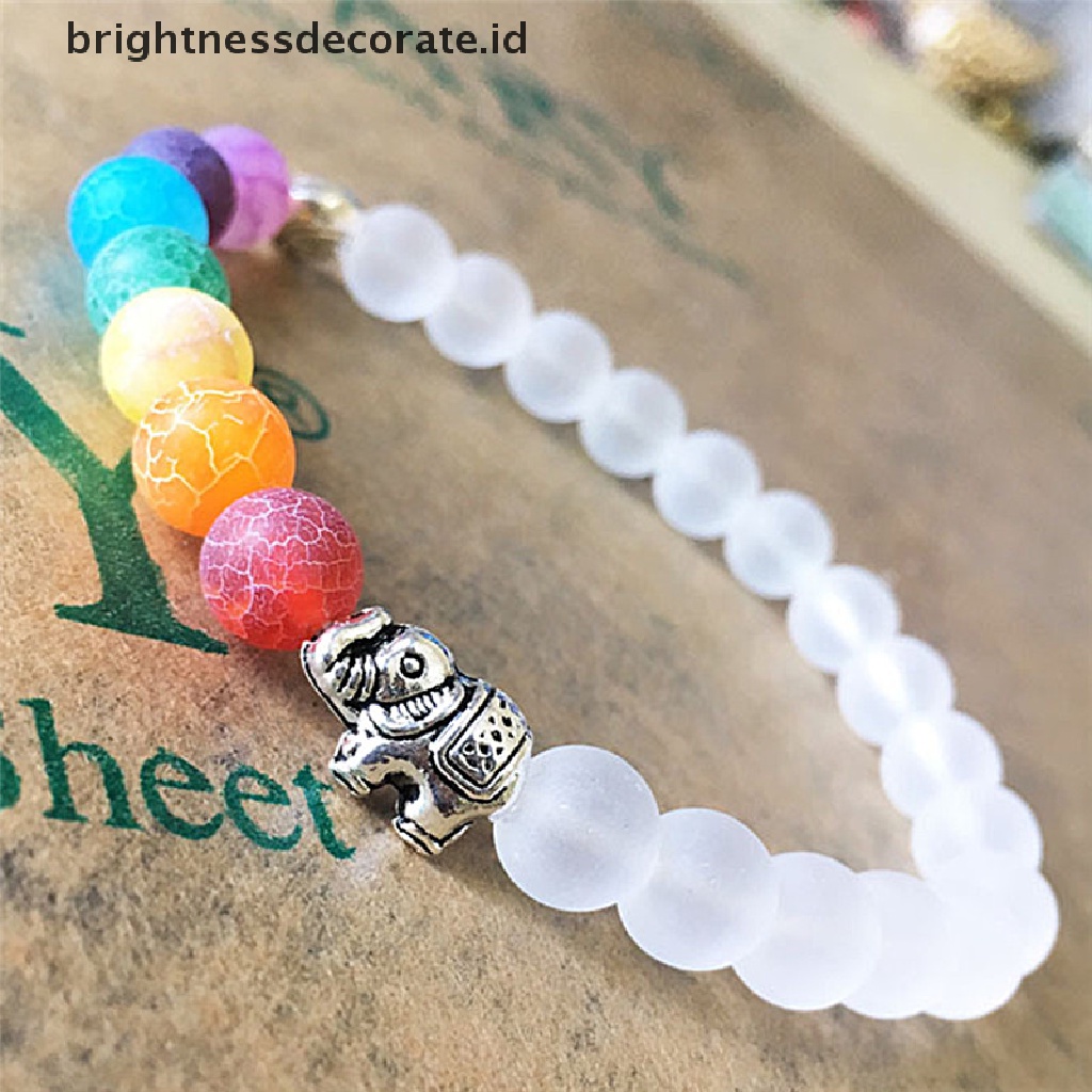 [Birth] Fashion 7cakar Gajah Pesona Manik-Manik Gelang Mala Beads Yoga Energi Gelang Perhiasan [ID]