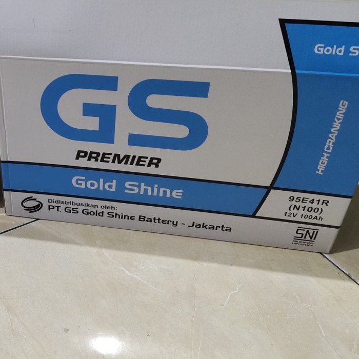 Aki mobil Basah GS Gold Shine N100 (95E41R)LM 100 Ah -Bus