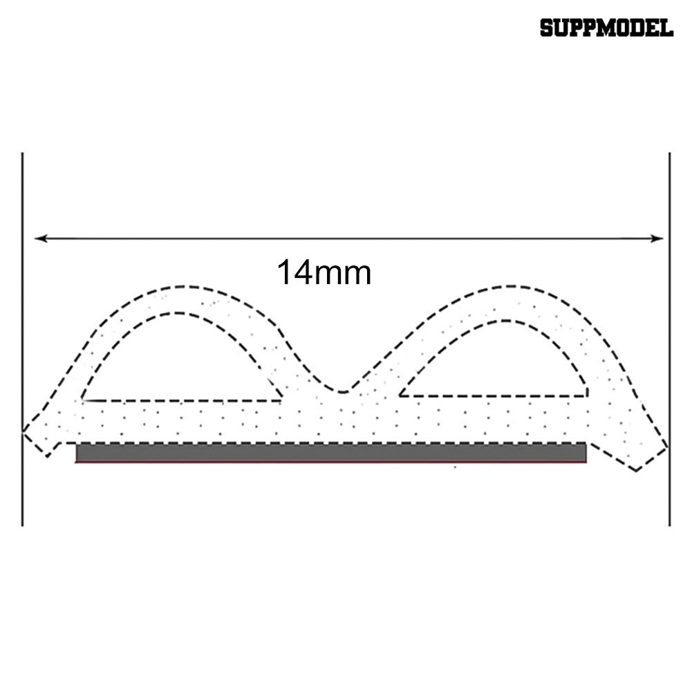 [SM] 5m B-Shape Self Adhesive Lis Pinggiran Pintu Jendela Mobil Noise Insulation Seal Strip