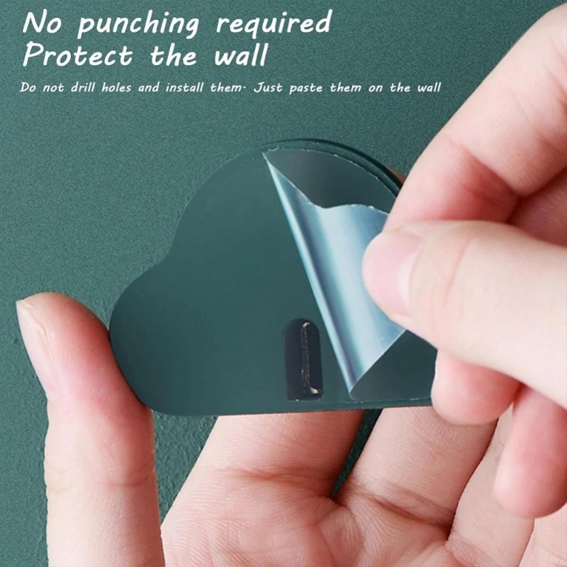 4pcs Gantungan Baju Hemat Ruang Kait Bentuk Awan Bebas Pukulan Beban Perlengkapan Penyimpanan Serba Serbi