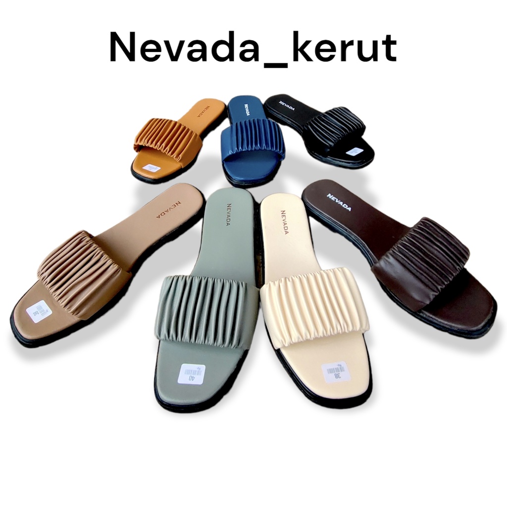 promo cuci gudang sandal perempuan flat nevada_kerut sandal teplek wanita murah sandal selop kekinian, sandal hari raya lebaran, sandal kondangan, sandal pesta,sandal wisuda, sandal heels, sandal slipper sandal lebaran hari raya terbaru