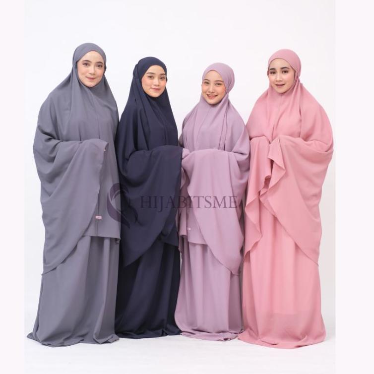 KUALITAS BAGUS K848 Mukena Dewasa Polos Treveling Mukena Meiza by Hijabitsme ⤵