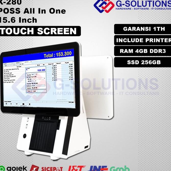MESIN KASIR PC POS ALL IN ONE TOUCHSCREEN IWARE X-280