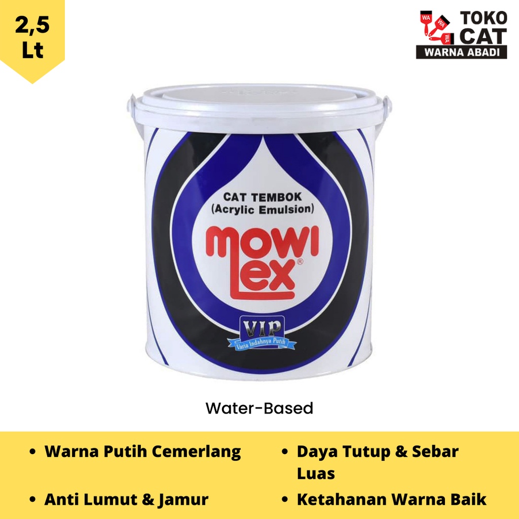 Cat Tembok Mowilex Interior Varian Putih 2.5 Liter