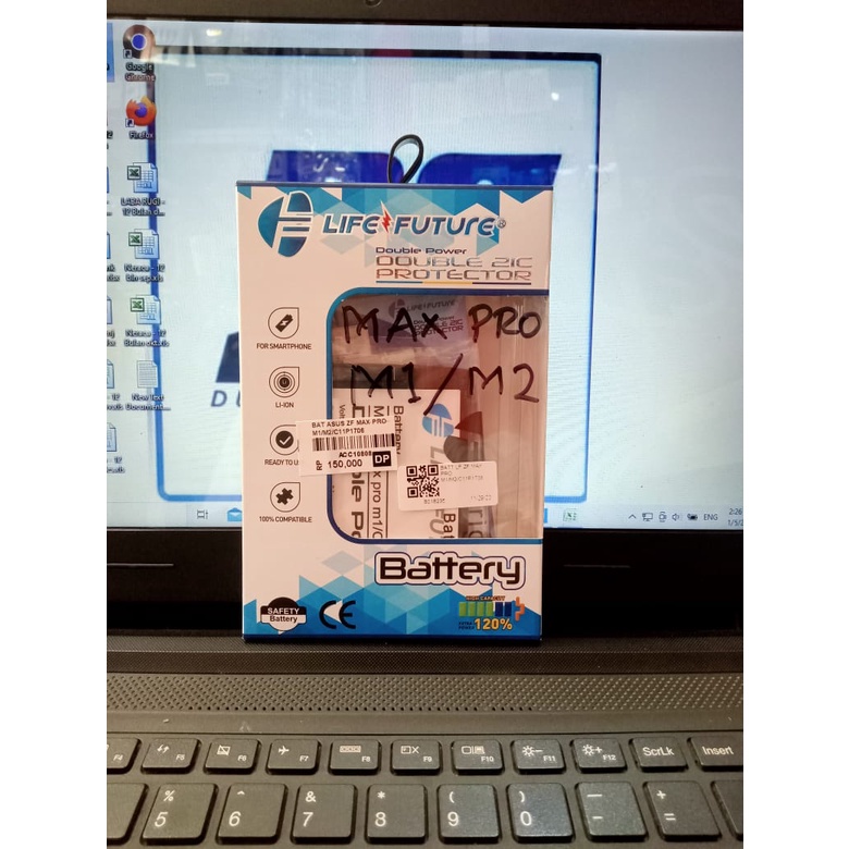 BATERAI ASUS ZF MAX PRO M1 / M2 / C11P1706 DOUBLE POWER LIFE FUTURE - DUTASPAREPART