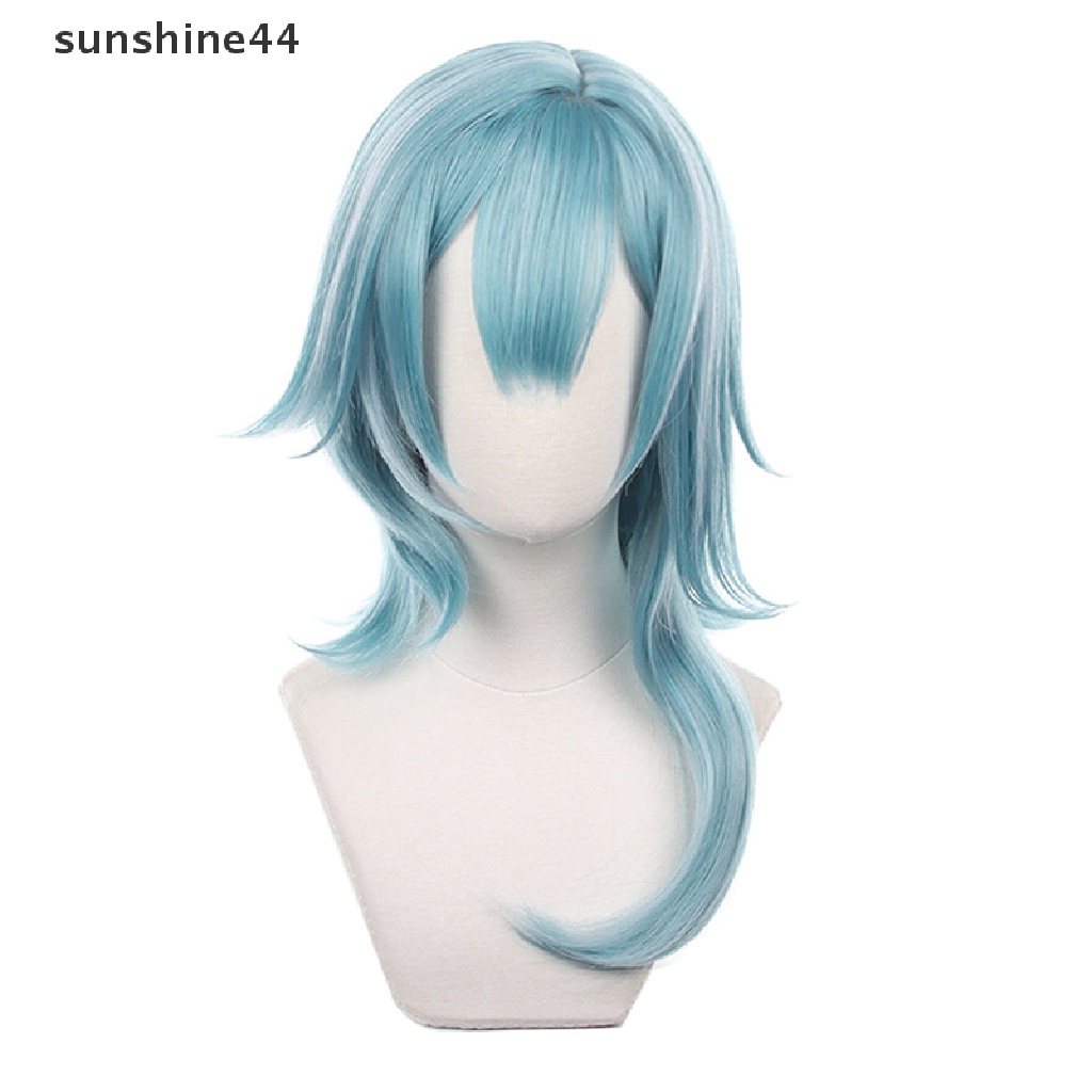 Wig Rambut Sintetis Cosplay Sunshine Game Genshin Impact Venti Keqing Barbara.