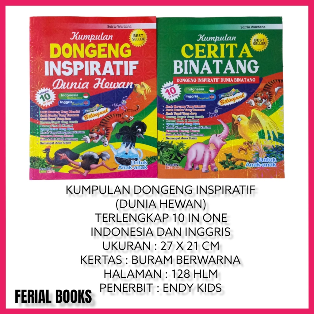 Jual KUMPULAN CERITA BINATANG TERLENGKAP 10 IN ONE DONGENG INSPIRATIF ...