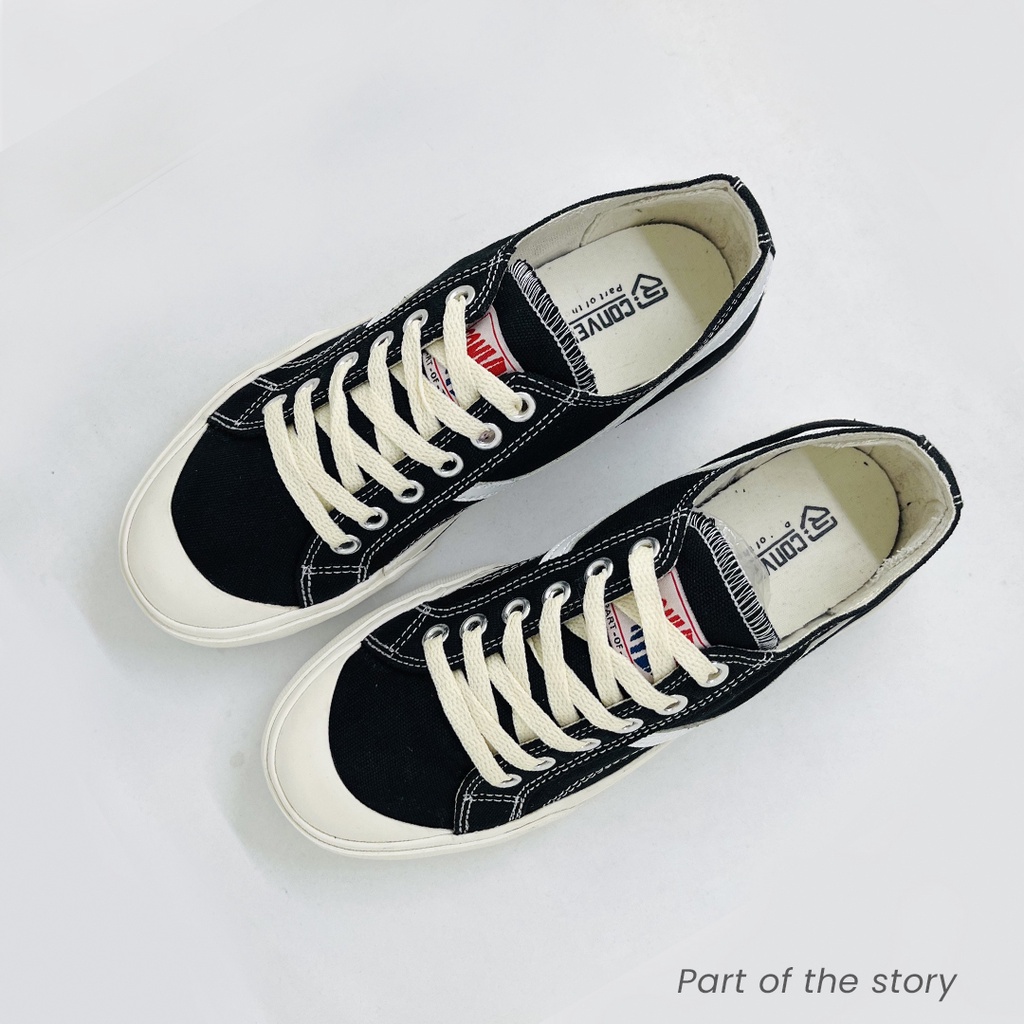 Sepatu Converro Public Low Black Natural Sneakers Low 70s Ethnic New Public Unisex Sepatu Jalan jalan Kualitas Tinggi Terbaru bahan Premium Signature Kanvas Lokal Pride Terpopular Gift Kaos Kaki BISA COD Viola Shoes