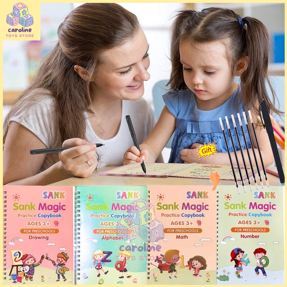 

Pus Buku SANK Magic Buku Belajar Tulis Hitung Gambar 1 Set Isi 4 Buku + Pulpen + Refill