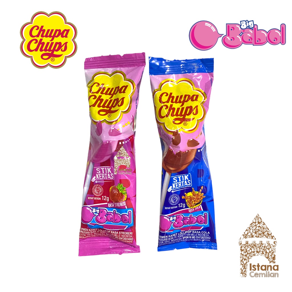 Chupa Chups Big Babol Permen Lollipop Permen Karet 12 Gram