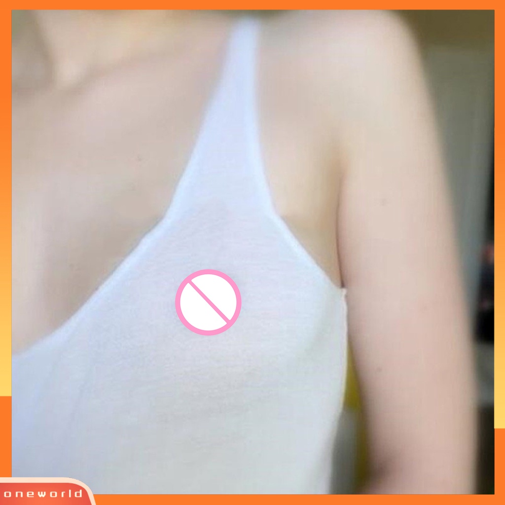 {oneworld} 1pc Bulat Palsu Non-Piercing Nipple Shield Cincin Sexy Payudara Tubuh Perhiasan Hadiah