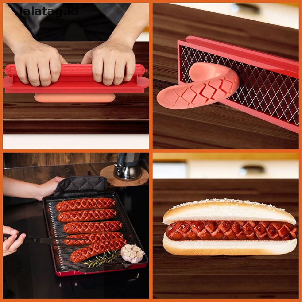 [lalatag] Hotdog Slicer Hot Dogs Cutter Alat Pengiris Sosis BBQ Portable Slot Dog Cutter [ID]