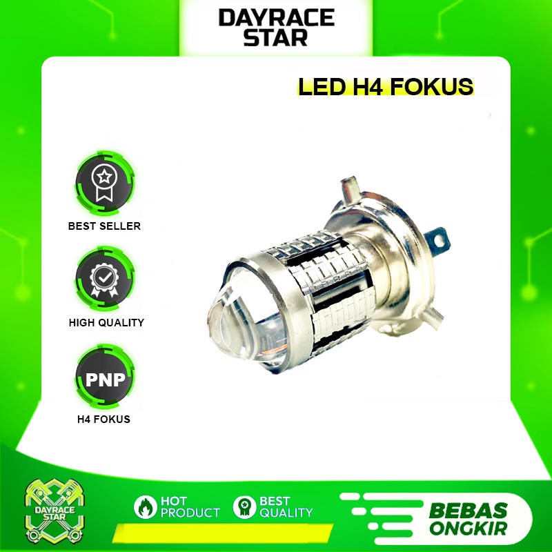 Lampu Dop Led H4 30 Watt Fokus Bohlam Lampu Focus Laser Utama Depan Motor Vixion
