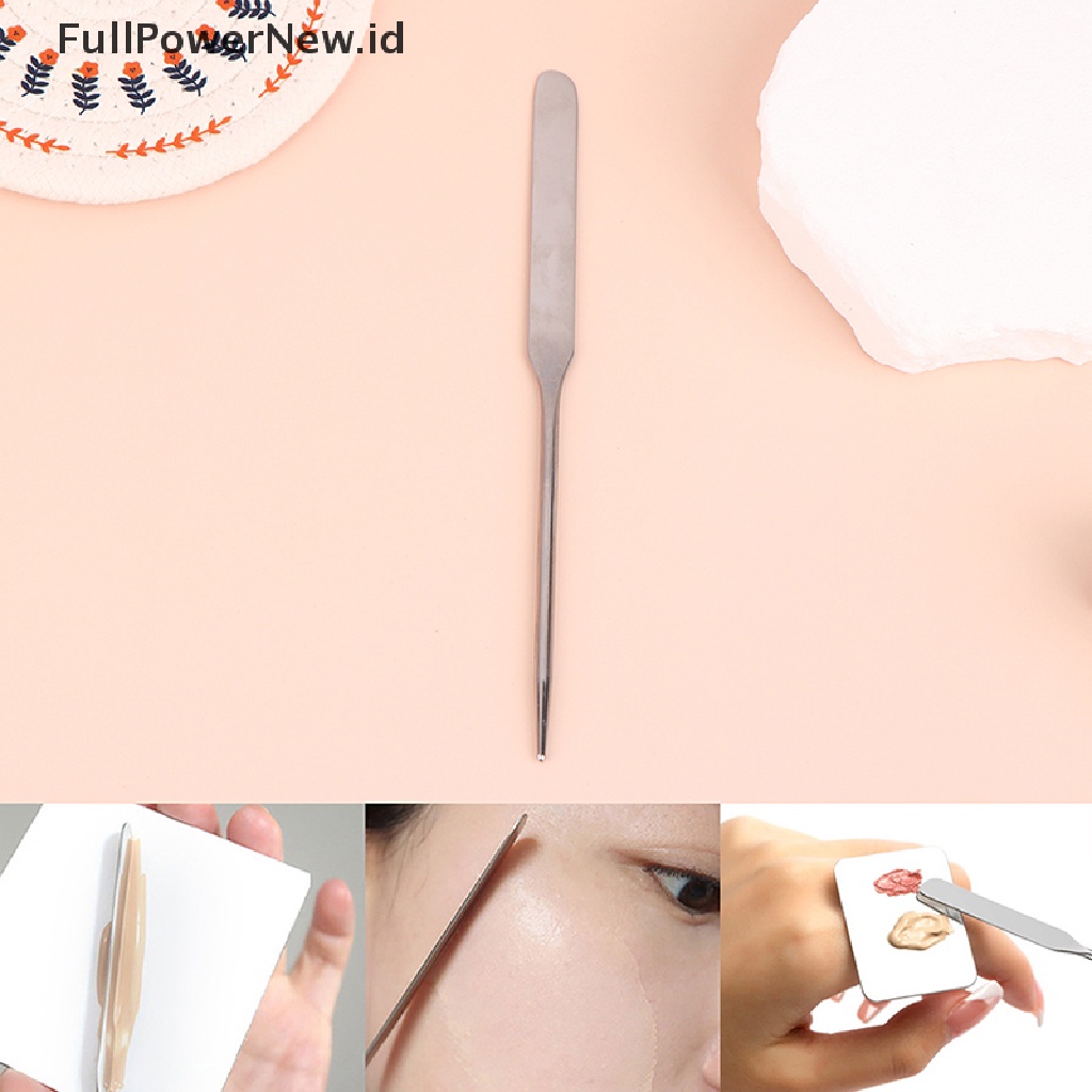 Power 1Pc Foundation Cair Stik Warna Makeup Stainless Steel Metal Stir Stick ID